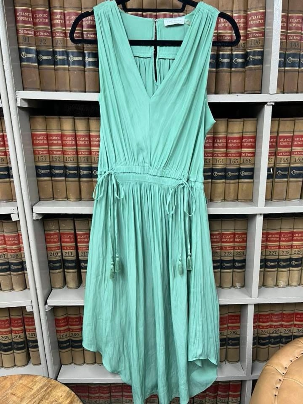 Ramy Brook Mint Green Sleeveless V-Neck High-Low Dress